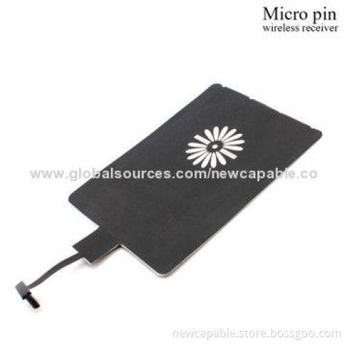 Wireless Charger Receiver for All Phones with Micro Pin, Sized 90*34*1.3mm